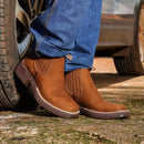 [Kit 4 em 1] Bota Masculina Ortopédica Fazenda de Cano Curto em Couro Legítimo com Boné Modão, Cinto e Carteira GRÁTIS