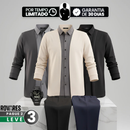 [Leve 3, Pague Só 2] Camisa Dallas Masculina Cardigan em Algodão e Poliéster com Gola Camisa e Design 2 em 1 + BRINDES
