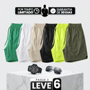 [Leve 6, Pague Só 3!] Bermudas Aero Pro Masculino em Nylon Tecnológico e Mesh Respirável de Ajuste Confortável com Ventilação Otimizada + BRINDES