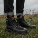 Bota Sentinel Masculina Antiderrapante de Cano Médio em Couro Legítimo e Lã Natural + 4 Cuecas, Relógio e Cinto GRÁTIS