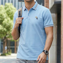 [Leve 6, Pague Só 3!] Polo Tucano Masculina em Seda Gelada e Poliéster de Alta Respirabilidade com Bordado Distintivo e Detalhes Litrados