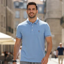 [Leve 6, Pague Só 3!] Polo Tucano Masculina em Seda Gelada e Poliéster de Alta Respirabilidade com Bordado Distintivo e Detalhes Litrados