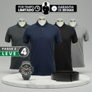 [Leve 4, Pague Só 2] Camisa Polo Masculina Drax de Manga Curta em Poliéster e Elastano com Forro Térmico + Relógio e Cinto GRÁTIS