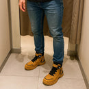 Bota Masculina Ortopédica de Cano Médio Vulcan com Amarração por Polia em Couro Legítimo e Poliuretano + BRINDES